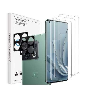 ONEPLUS 10 PRO PREMIUM FILM SCREEN PROTECTOR AND GLASS LENS PROTECTOR 5PK ORZERO | INSTOCK