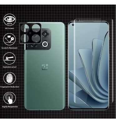 ONEPLUS 10 PRO PREMIUM FILM SCREEN PROTECTOR AND GLASS LENS PROTECTOR 5PK ORZERO | INSTOCK