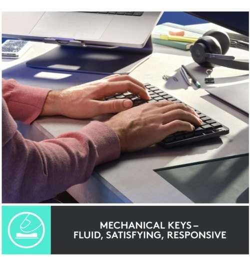 LOGITECH MX MECHANICAL MINI WIRELESS ILLUMINATED KEYBOARD TACTILE/QUIET EDITION GRAPHITE | INSTOCK