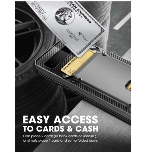 GOOGLE PIXEL 6A HEAVY DUTY PROTECTIVE SLIM CARD SLOT WALLET CASE CLAYCO | INSTOCK