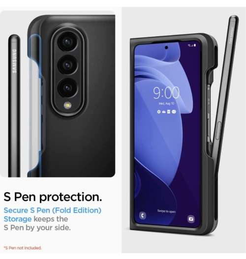 SAMSUNG GALAXY Z FOLD 4 PREMIUM THIN FIT P CASE BLACK SPIGEN | INSTOCK