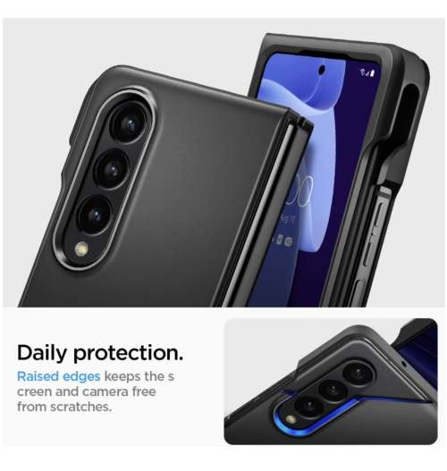 SAMSUNG GALAXY Z FOLD 4 PREMIUM THIN FIT P CASE BLACK SPIGEN | INSTOCK