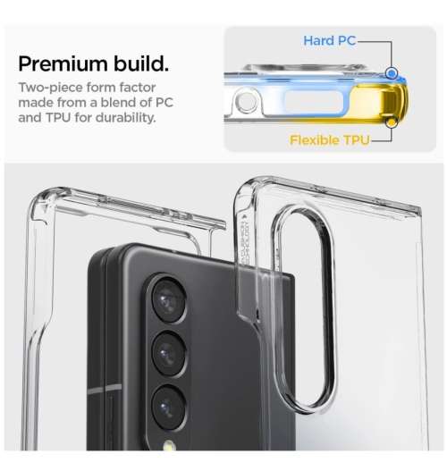 SAMSUNG GALAXY Z FOLD 4 PREMIUM ULTRA HYBRID CRYSTAL CASE CLEAR SPIGEN | INSTOCK