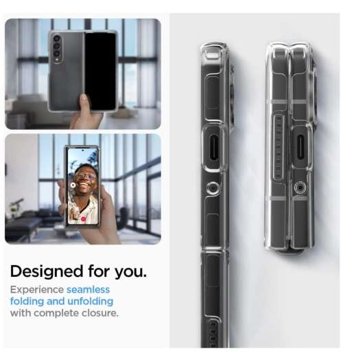 SAMSUNG GALAXY Z FOLD 4 PREMIUM ULTRA HYBRID CRYSTAL CASE CLEAR SPIGEN | INSTOCK
