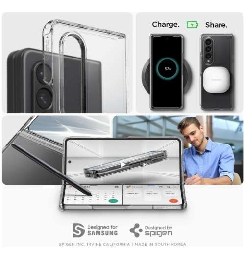 SAMSUNG GALAXY Z FOLD 4 PREMIUM ULTRA HYBRID CRYSTAL CASE CLEAR SPIGEN | INSTOCK