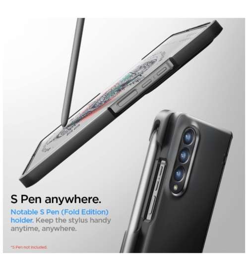 SAMSUNG GALAXY Z FOLD 4 PREMIUM SLIM ARMOR PRO PEN EDITION CASE BLACK SPIGEN | INSTOCK