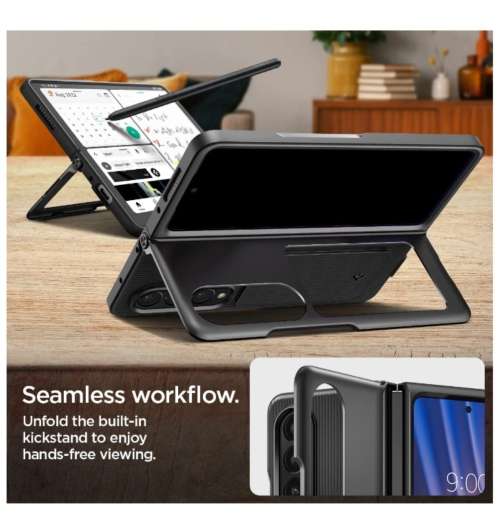 SAMSUNG GALAXY Z FOLD 4 PREMIUM NEO HYBRID S CASE BLACK SPIGEN | INSTOCK