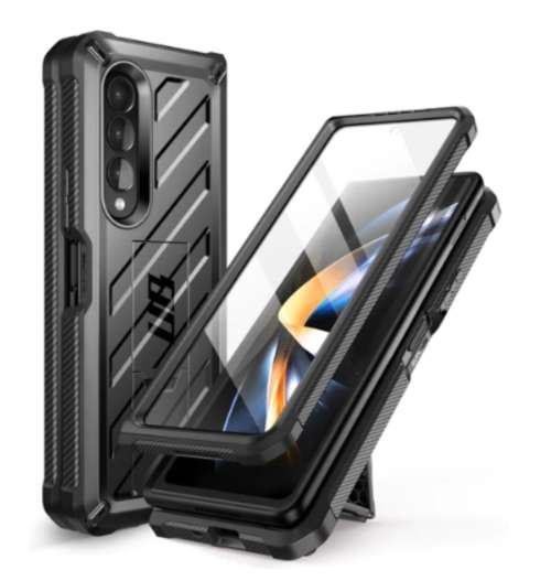 SAMSUNG GALAXY Z FOLD 4 FULL BODY RUGGED PROTECTIVE CASE BLACK SUPCASE | INSTOCK