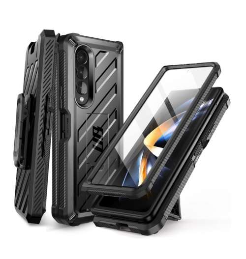 SAMSUNG GALAXY Z FOLD 4 FULL BODY RUGGED PROTECTIVE CASE BLACK SUPCASE | INSTOCK