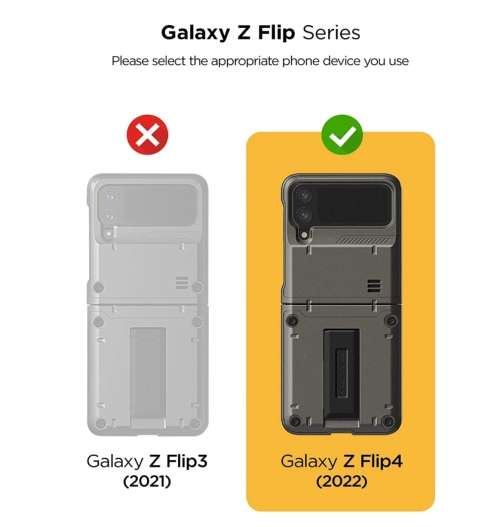 SAMSUNG GALAXY Z FLIP 4 PREMIUM RUGGED HARD DROP ROBOT VIBE CASE BLACK VRS DESIGN | INSTOCK