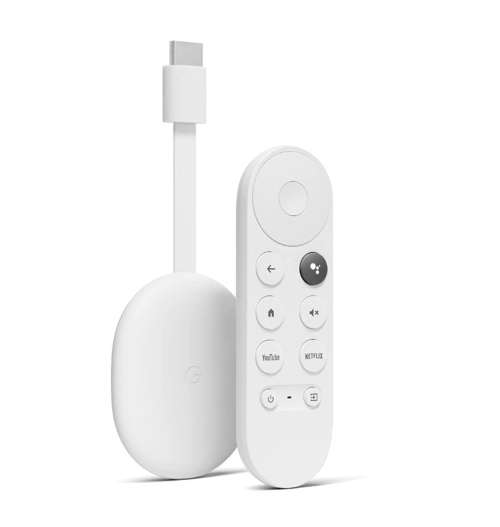 GOOGLE CHROMECAST 4 HD WITH GOOGLE TV SNOW | INSTOCK