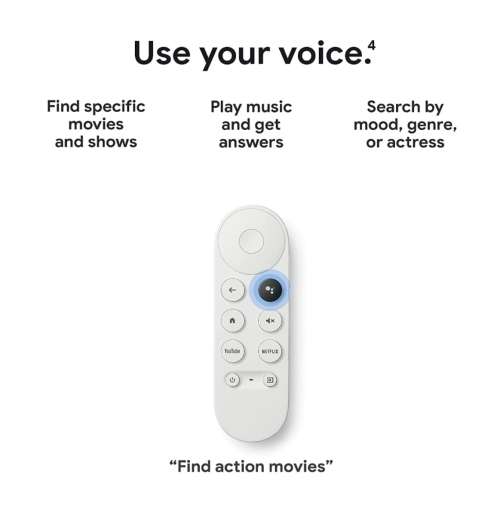 GOOGLE CHROMECAST 4 HD WITH GOOGLE TV SNOW | INSTOCK