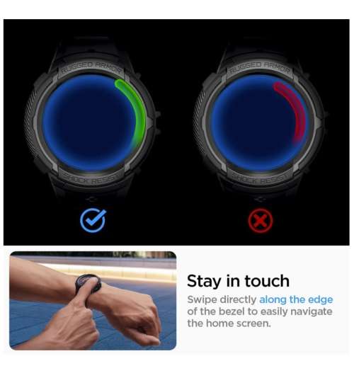 SAMSUNG GALAXY WATCH 5 PRO PREMIUM RUGGED ARMOR PRO CASE 45MM BLACK SPIGEN | INSTOCK