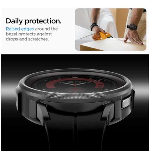 SAMSUNG GALAXY WATCH 5 PRO PREMIUM LIQUID AIR ARMOR CASE 45MM MATTE BLACK SPIGEN | INSTOCK