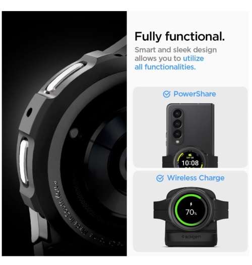 SAMSUNG GALAXY WATCH 5 PRO PREMIUM LIQUID AIR ARMOR CASE 45MM MATTE BLACK SPIGEN | INSTOCK