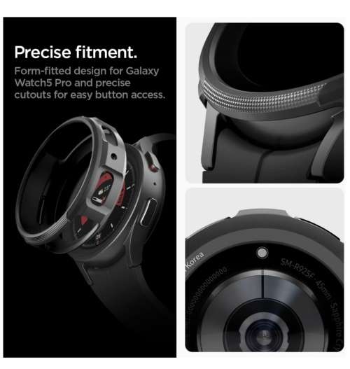 SAMSUNG GALAXY WATCH 5 PRO PREMIUM LIQUID AIR ARMOR CASE 45MM MATTE BLACK SPIGEN | INSTOCK