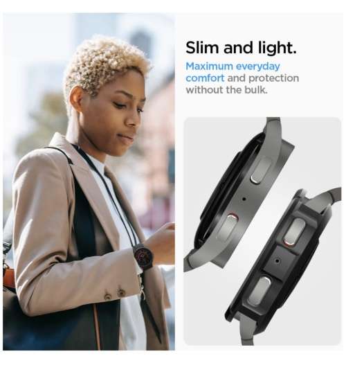 SAMSUNG GALAXY WATCH 5 PRO PREMIUM LIQUID AIR ARMOR CASE 45MM MATTE BLACK SPIGEN | INSTOCK