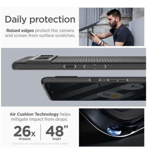 GOOGLE PIXEL 7 PRO PREMIUM SLIM LIQUID AIR CASE BLACK SPIGEN | INSTOCK