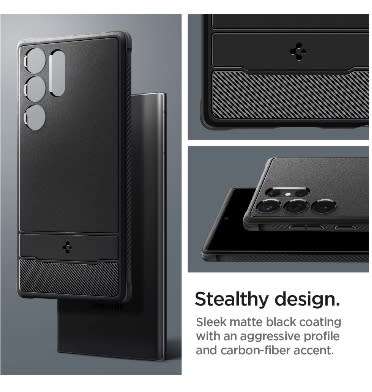 SAMSUNG GALAXY S23 ULTRA PREMIUM RUGGED CASE BLACK | SPIGEN