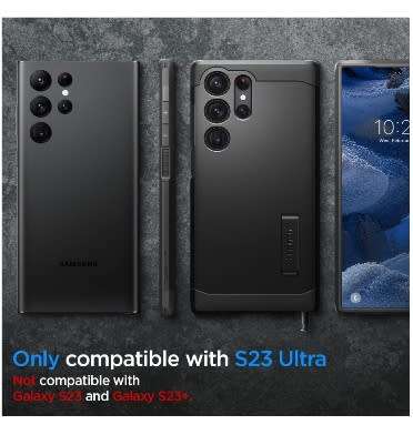 SAMSUNG GALAXY S23 ULTRA PREMIUM TOUGH ARMOR CASE BLACK | SPIGEN