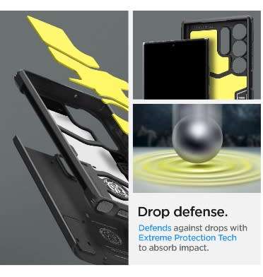 SAMSUNG GALAXY S23 ULTRA PREMIUM TOUGH ARMOR CASE BLACK | SPIGEN