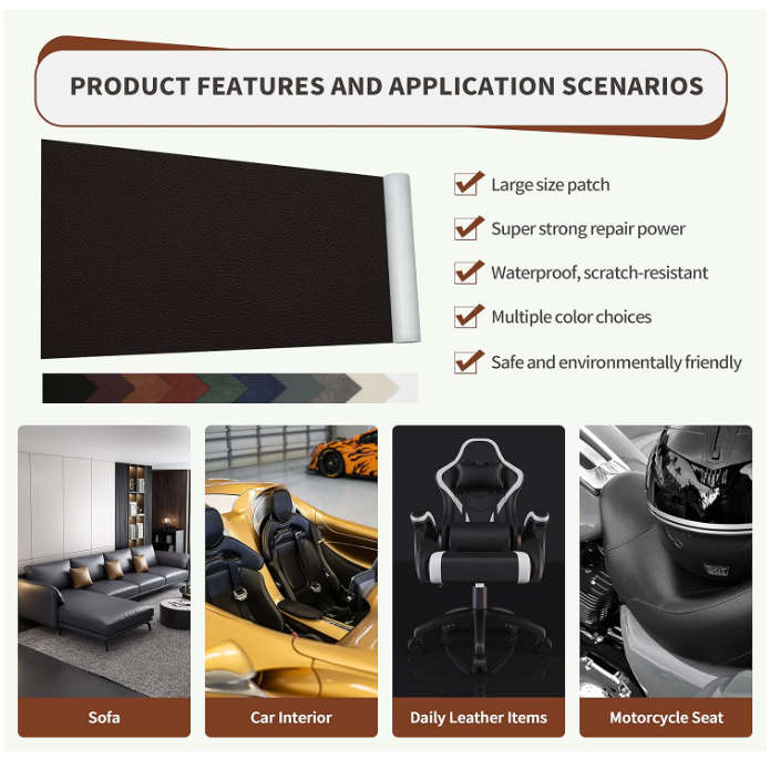 ONINE SELF-ADHESIVE PU LEATHER REPAIR PATCH TAPE