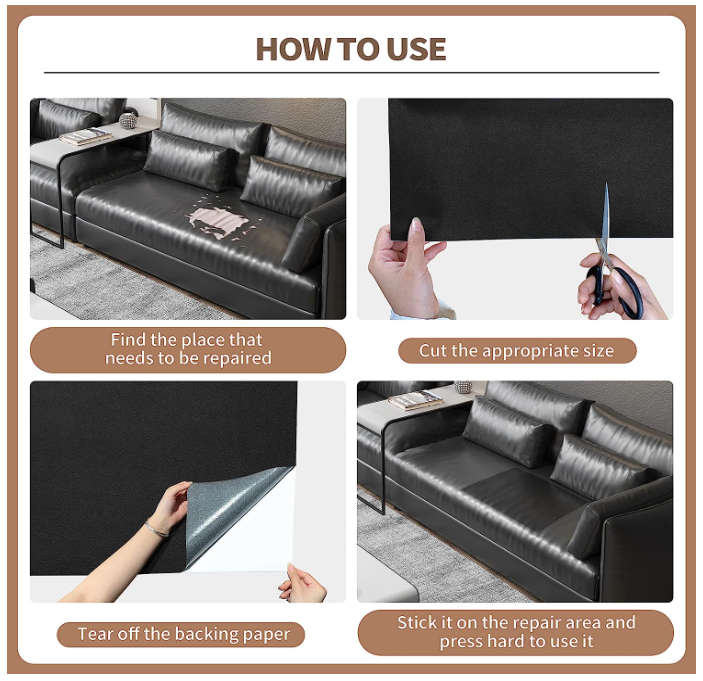 ONINE SELF-ADHESIVE PU LEATHER REPAIR PATCH TAPE