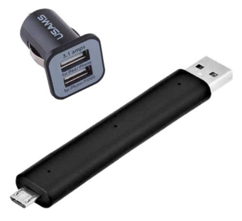 Universal Flexible Micro USB Charger Stand Cable & Dual USB Car Charger Combo | FREE POSTAGE