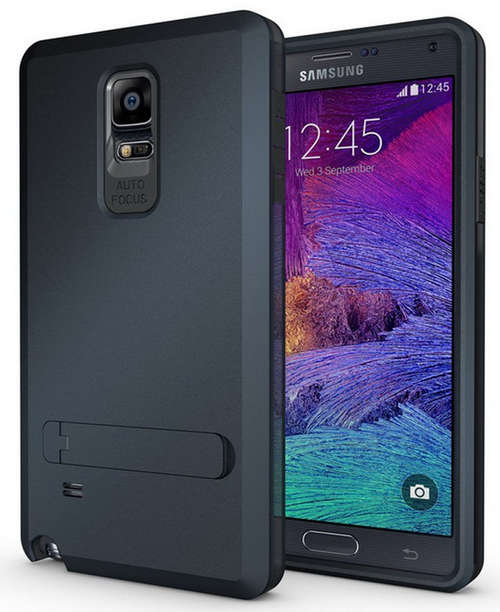Samsung Galaxy Note 4 Dual Layer Armor Full-body Protective Case | Dark Blue | INSTOCK