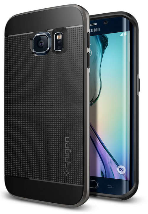 SAMSUNG GALAXY S6 EDGE PREMIUM NEO HYBRID CASE GUNMETAL | SPIGEN | INSTOCK