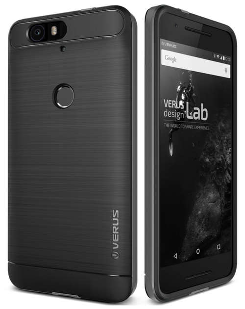 NEXUS 6P PREMIUM SLIM FIT HEAVY DUTY PRO SHIELD CASE SILVER / BLACK | VERUS | INSTOCK