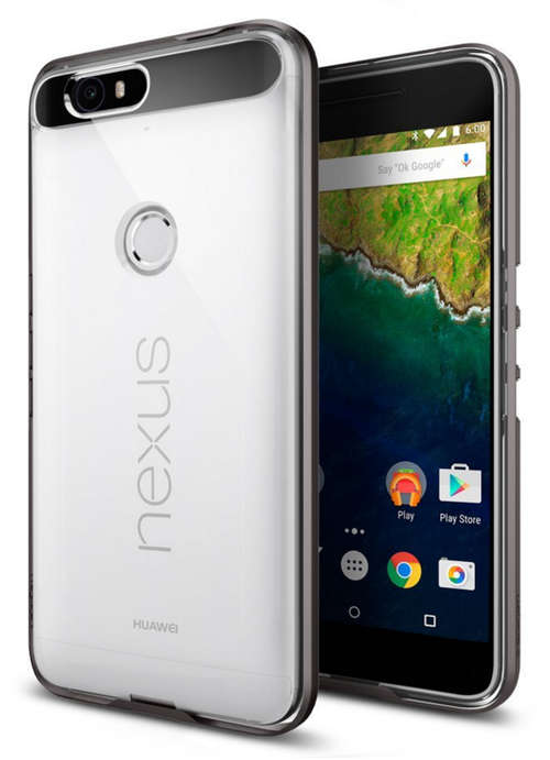 NEXUS 6P PREMIUM NEO HYBRID EX DUAL LAYER CASE CLEAR/GUNMETAL | SPIGEN | INSTOCK