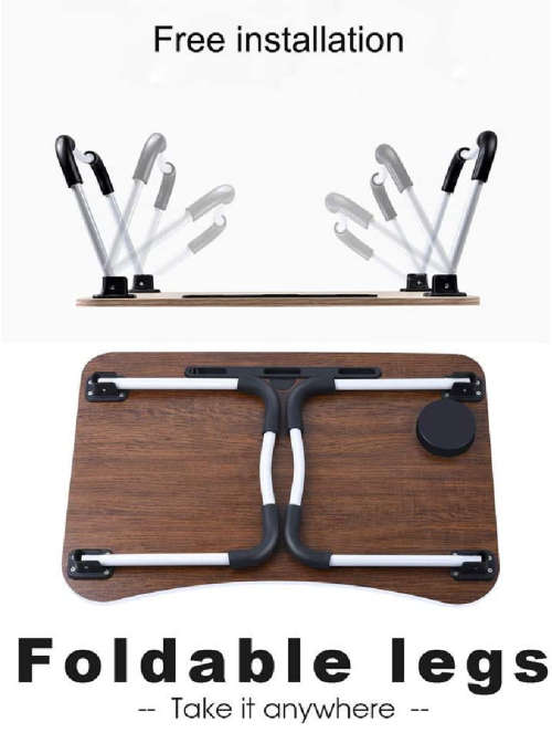 Smart Multifunctional Portable with Tablet and Cup Holder -Marble Finish