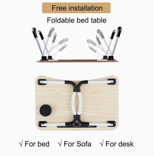 Smart Multifunctional Portable with Tablet and Cup Holder -Brown