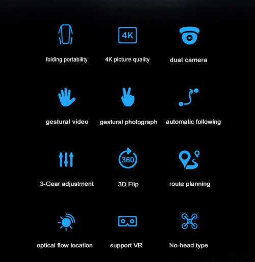 JD P10 Foldable Drone with 4K Dual Cameras