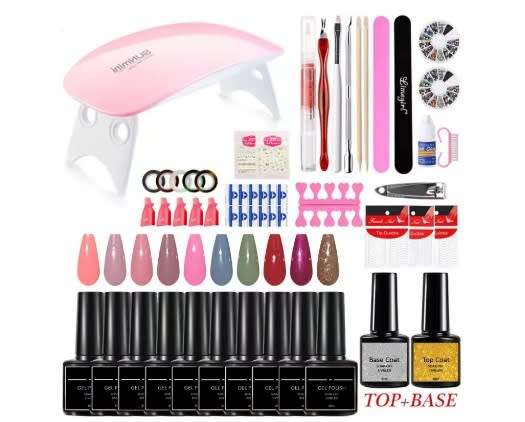 10 Colour Gel Nail Polish Kit 3