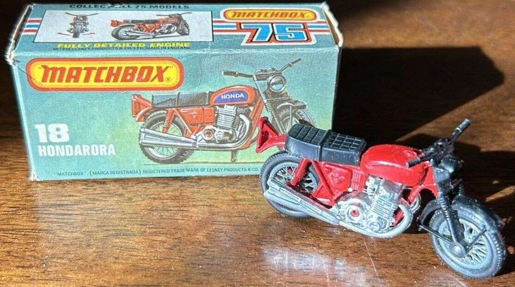 Honda Hondarora Matchbox 1978 #18 Red with original box