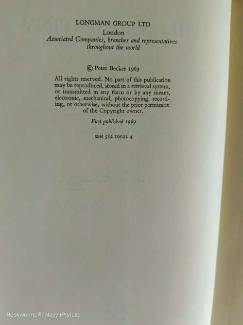 Hill of destiny by Peter Becker (SIGNED BY AUTHOR)(1st EDITION)