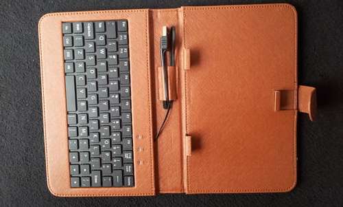 Brown USB Keyboard Pouch for 7" Tablet