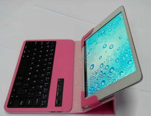 7" Pink Bluetooth Keyboard Case for ipad mini or android tablets