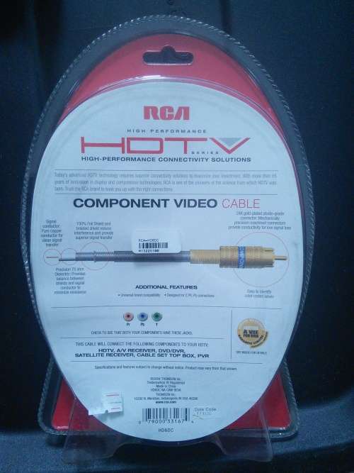 RCA Component Video Cable 24k Gold-plated