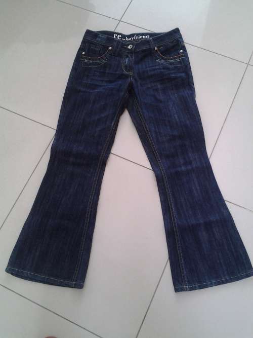 Blue "re_boyfriend" bootleg jeans (Woolworths)