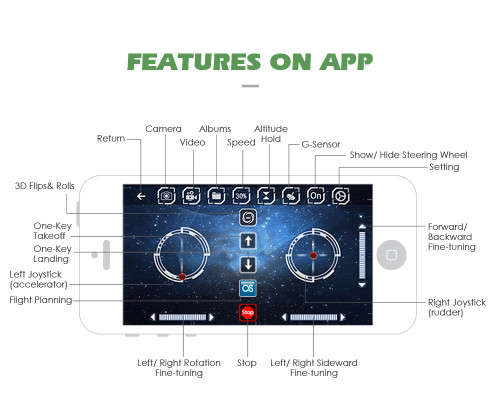 Selfie Drone With Camera Foldable Pocket