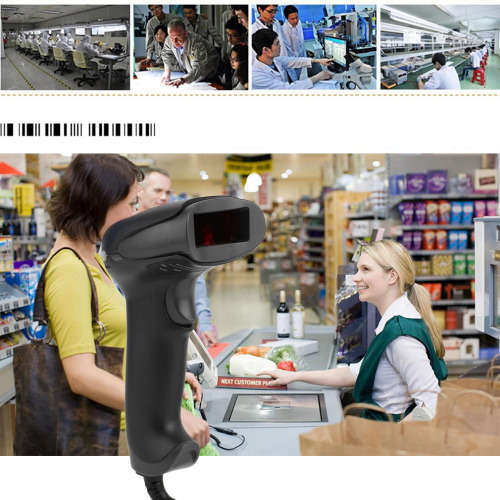 Handheld Barcode Reader, Laser Bar Code Scanner for POS