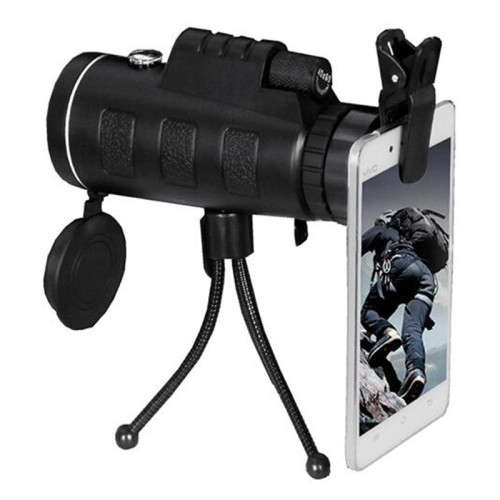 40x60 Portable Monocular Telescope HD Dual Focus Optical Zoom Monocular Telescope with TripodPhone