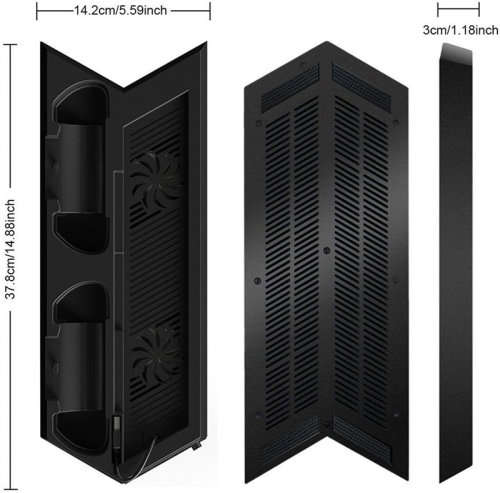 Sony Playstation 4 PS4 Controller Charging Stand Docking Station Stand With Cooling Fan