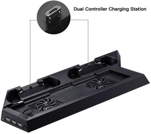 Sony Playstation 4 PS4 Controller Charging Stand Docking Station Stand With Cooling Fan