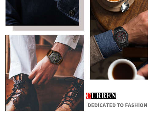 CURREN Top Brand Luxury Mens Watch Men Watches Male Casual Quartz Wristwatch Leather Military Waterp