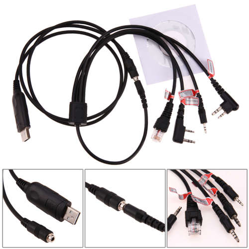 8 in 1 USB Programming Cable For Motorola Kenwood BAOFENG Mobile Radio Accessories Walkie Talkie Cab