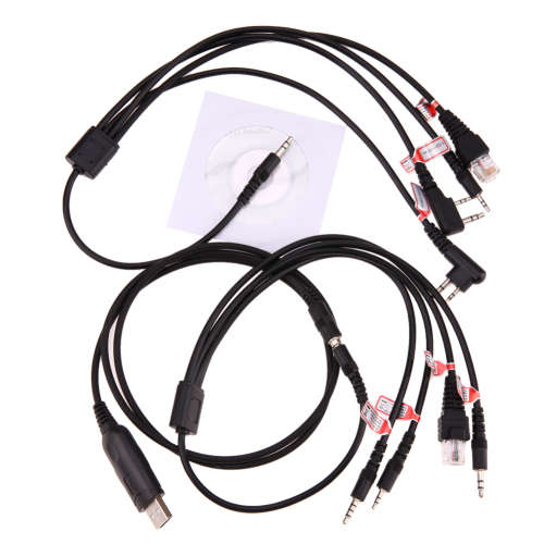 8 in 1 USB Programming Cable For Motorola Kenwood BAOFENG Mobile Radio Accessories Walkie Talkie Cab